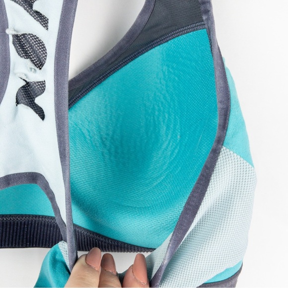 Victoria's Secret VS Sport Padded Racerback Sports Bra Blue Gray Green - Picture 5 of 6